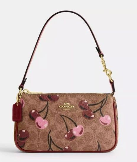 Coach Signature Cherry Nolita 19 with Coach Cherry Charm