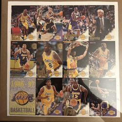 96-97 Kobe Bryant Rookie Los Angeles Lakers Subway uncut sheets NBA Hoops