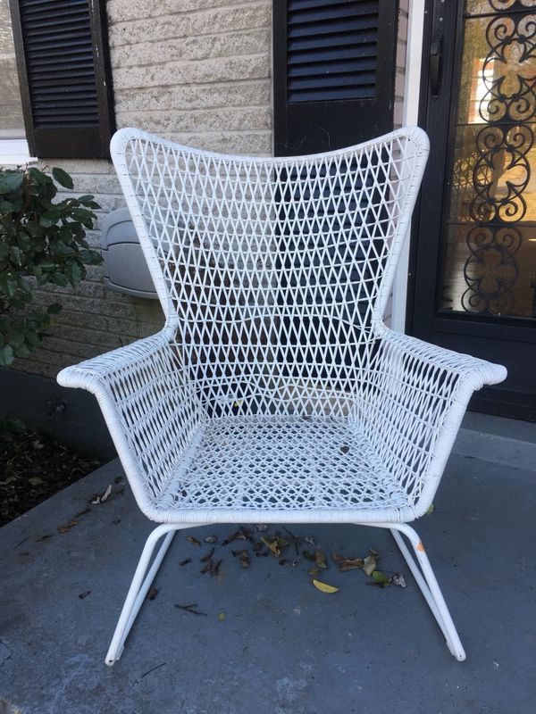 Two White Armchairs Outdoor Patio Furniture For Sale In Nashville