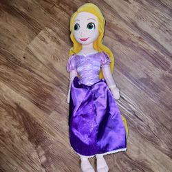 Disney Store Princess Rapunzel 21" Plush Soft Doll Tangled Blonde Hair Stuffed a