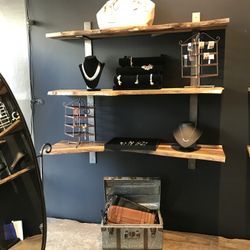 Live Edge Wood Shelves