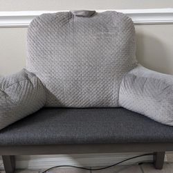 Gray Back Cushion With Armrests