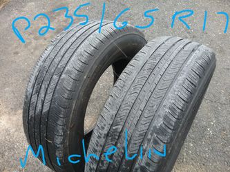 2 tire ... M I C H E L I N... lots of tread ... made in 2017