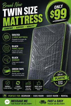 TWIN SIZE MATTRESS (BRANDVNEW)