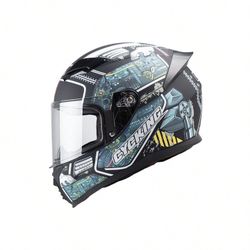 Motorcycle Helmet, Full Face Vintage Modular Design Helmet, WS-607 Space Capsule, Autumn And Winter