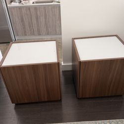 2 IKEA Walnut Tables