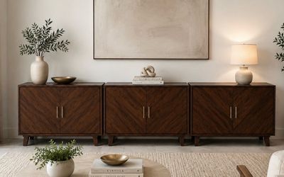 Set of 3 matching TV consoles