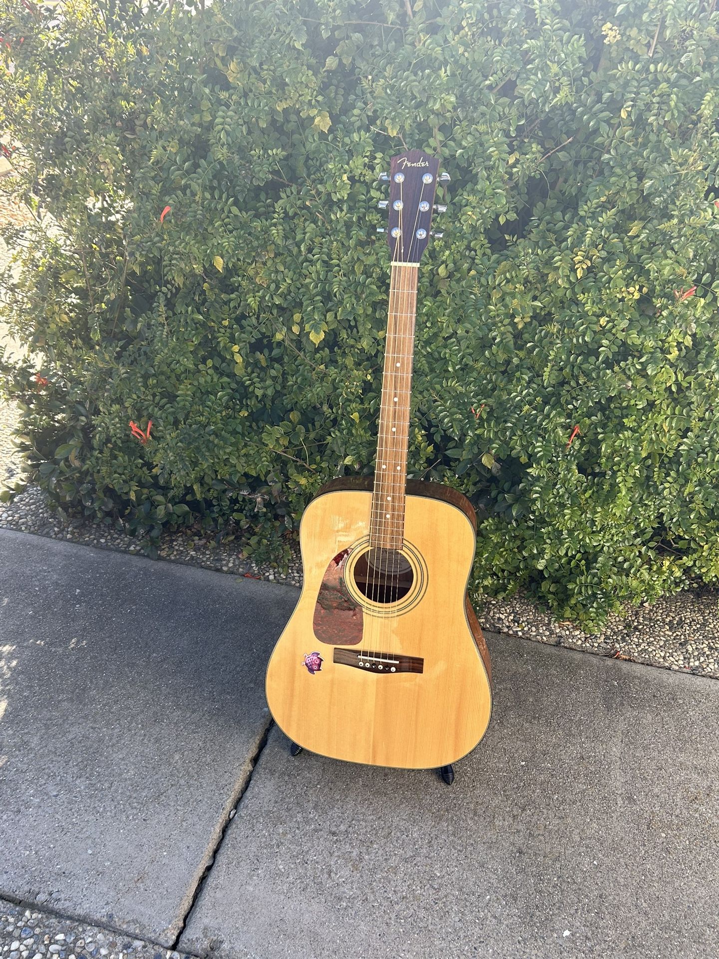 Great 😊 Used Fender DG- 14 Natural Acoustic Guitar Dreadnought