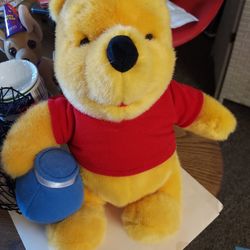 Winnie Pooh With Honey Pot Plush