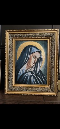 VIRGIN MARY, VIRGEN MARIA WOOD FRAME
