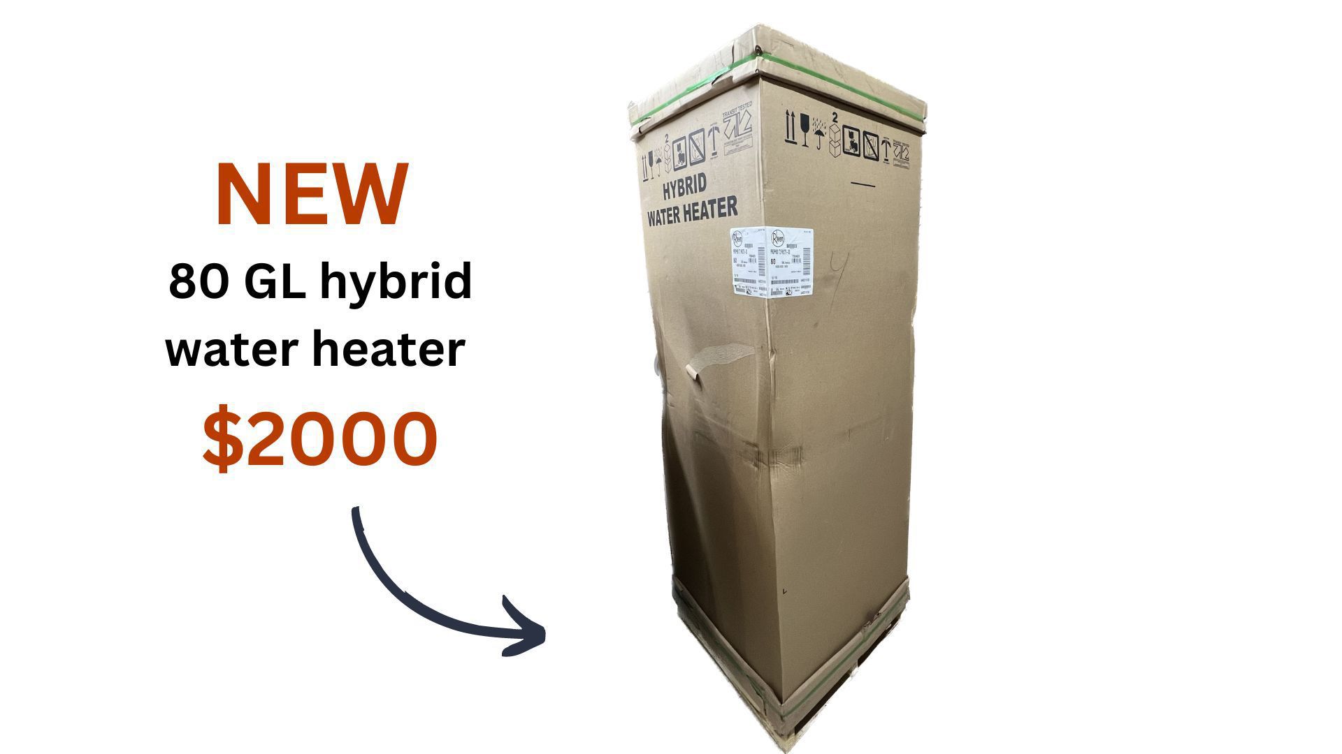 NEW 80 GL Rheem Hybrid Water Heater 