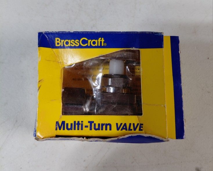 BRASS CRAFT STRAIGHT MULTI-TURN VALVE 5/8" COMP INLET AND 3/8" COMP OUTLET CHROME OCR14 C1