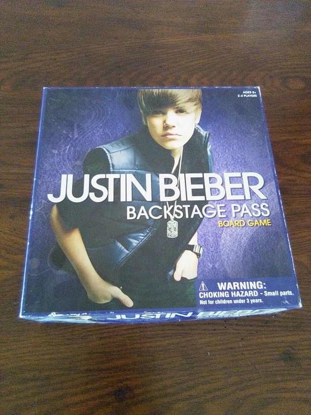 Justin Bieber Backstage Pass Board Game