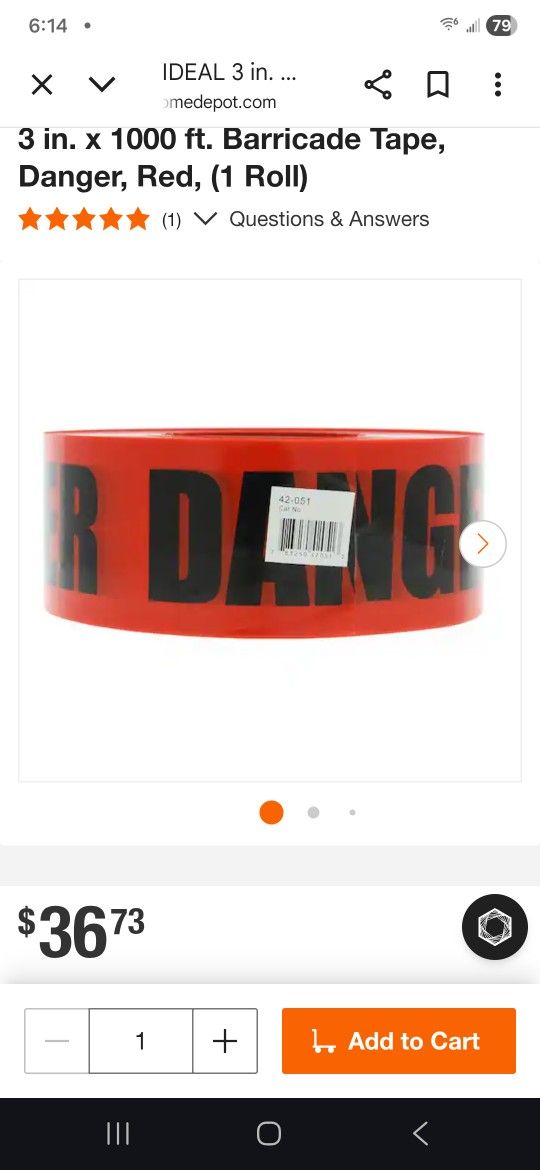 Caution/Danger TAPE. FULL CASE