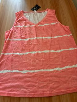 New Women's XL Coral/White