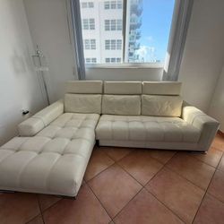 White Leather Couch