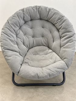Oversized Saucer Chair – Gray – Excellent Condition