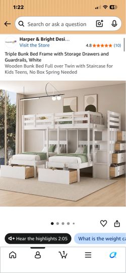 Triple bunk bed