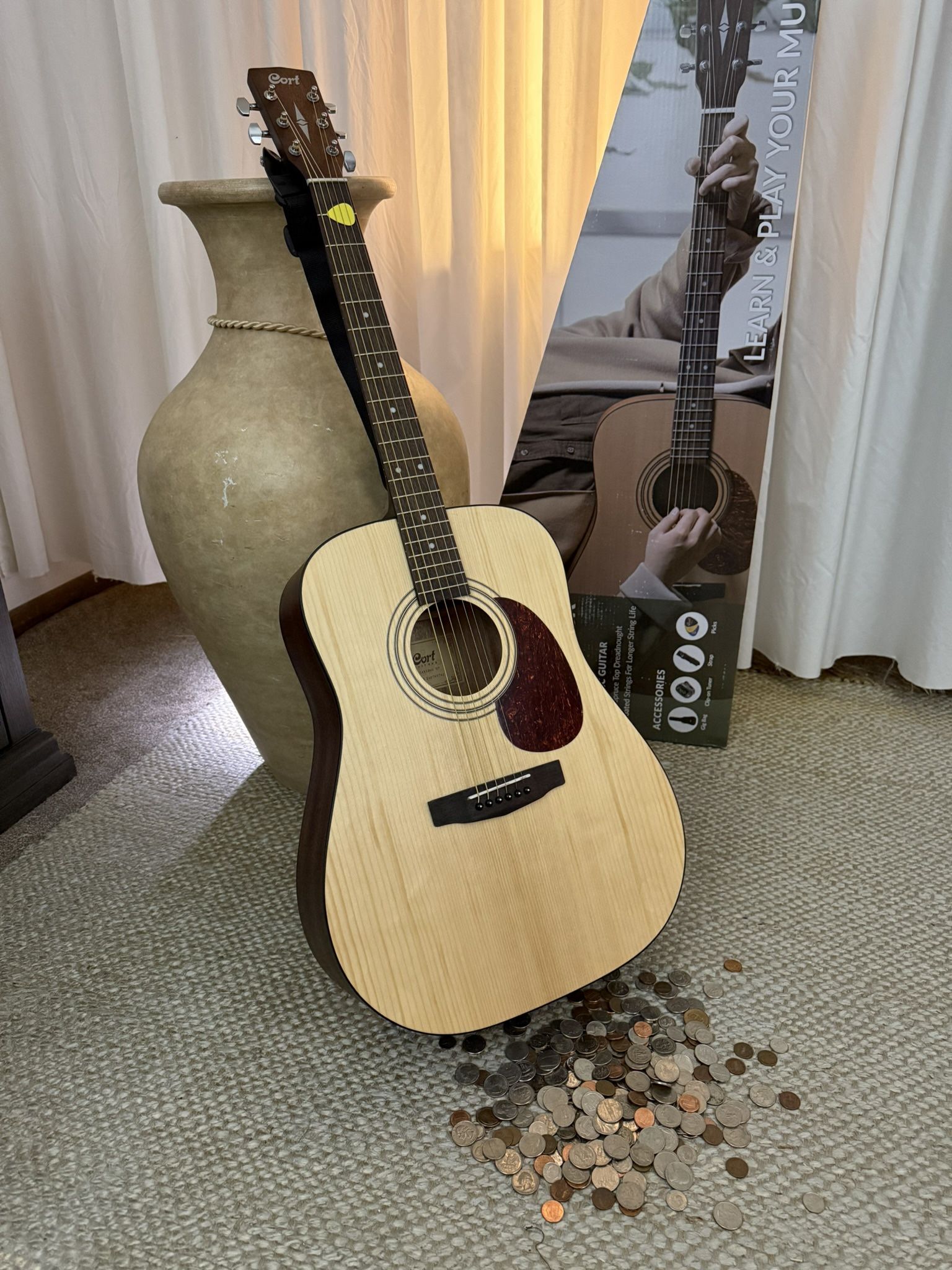 Cort Acoustic Guitar Earth Pack Bundle