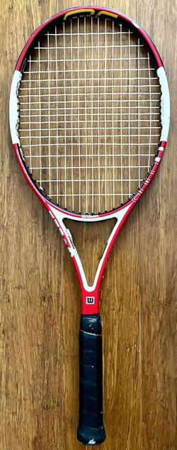 WILSON nCode 6.1 95 16X18 STRUNG Tennis Racquet! 4 5/8! TECHNIFIBRE STRING! $350!
