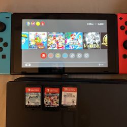 Nintendo Switch + 7 Games 