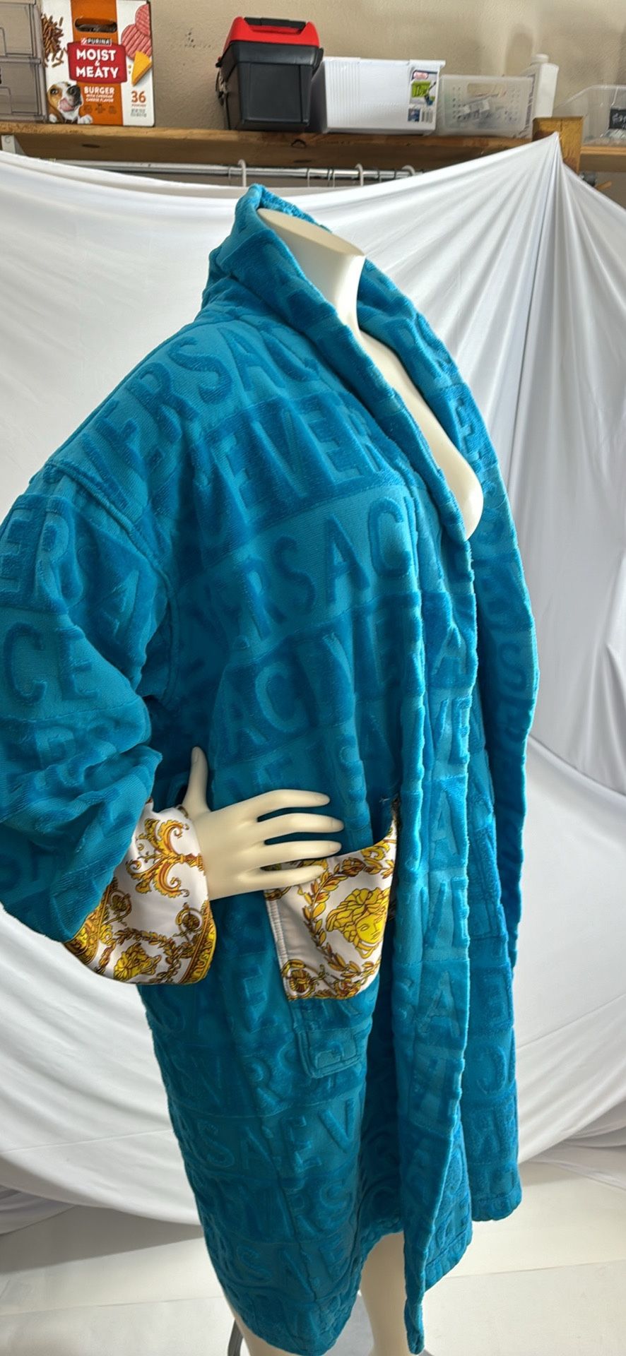 VERSACE printed Terry Robe : I❤️ Baroque line