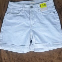 Lauren Conrad Bright White High Rise Jean Shorts