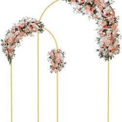 Metal Arch Backdrop Stand Set of 2 White Wedding Arch, 7.2FT 6ft Sizes