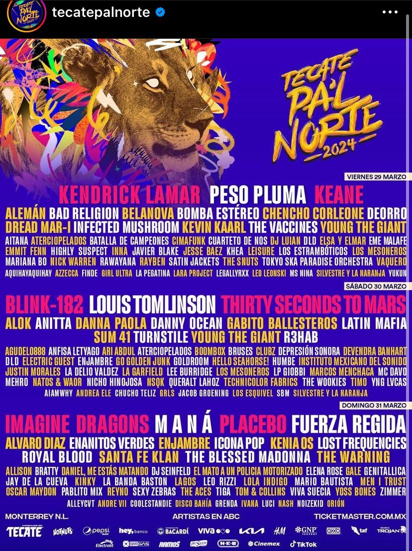 Tecate Pa Norte Festival Tickets 