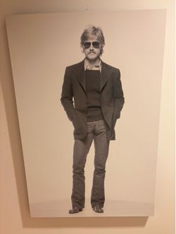 Large Black & White Robert Redford Canvas Wall Art
