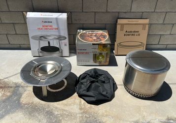 Solo Stove Bonfire Bundle (Stove, Lid + Heat Deflector)