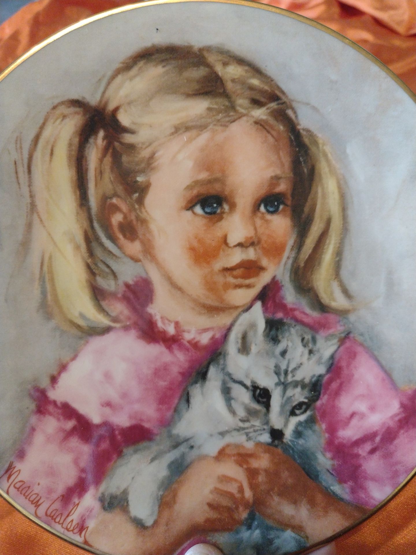 1978 Limited Edition "Jennifer & Jenny Fur" Plate - Marian Carlsen