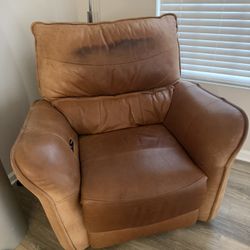 Leather Recliner With USB Port