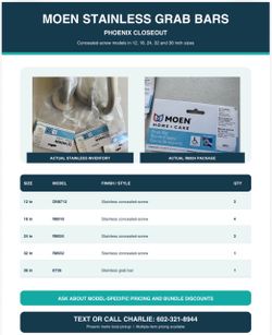 Moen Stainless Steel Grab Bars – Multiple Sizes