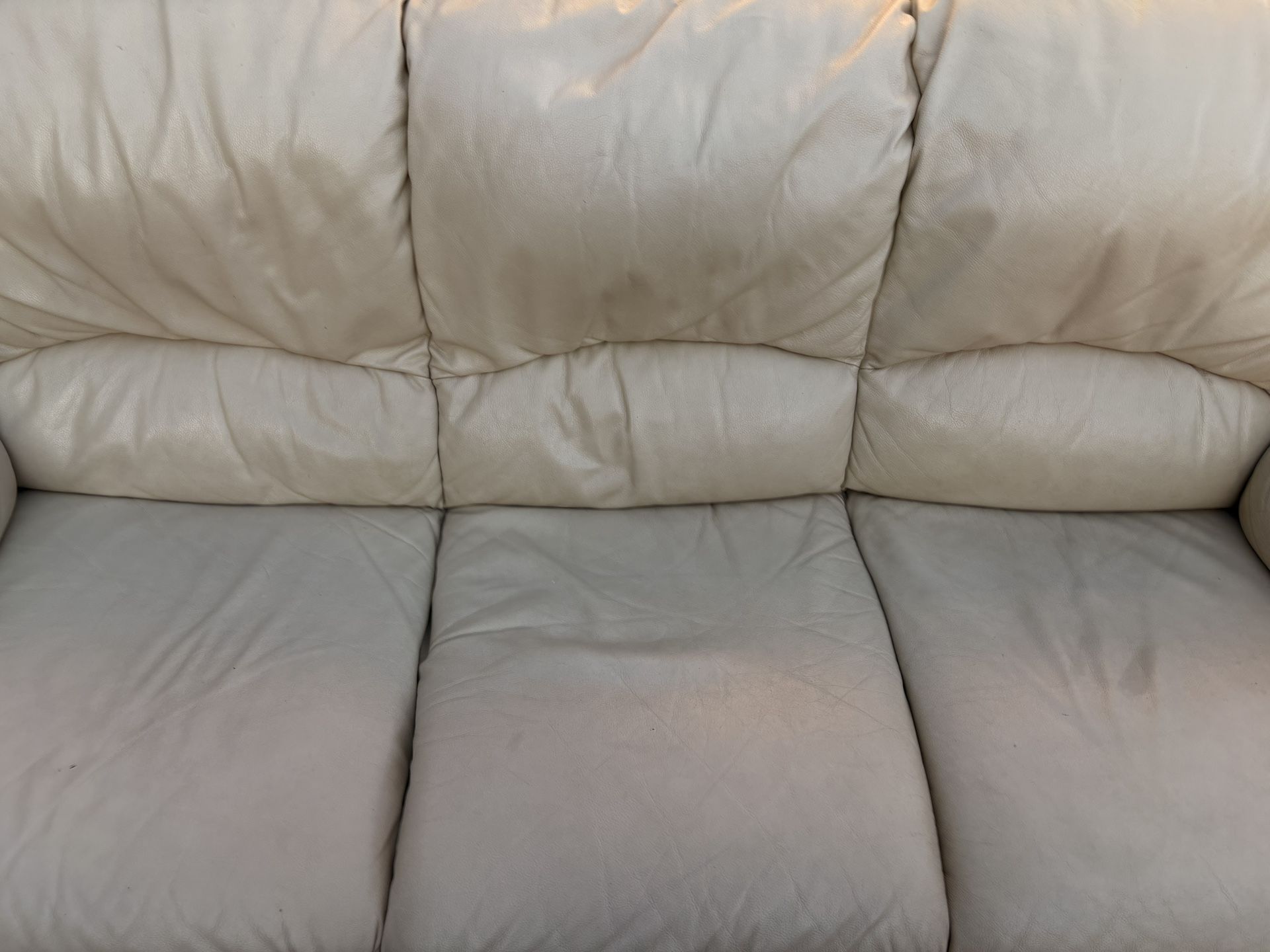 White Leather Couch Set