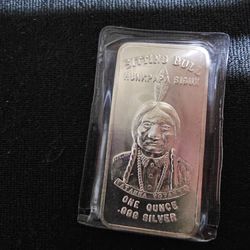 Extremely collectible sitting bull silver bars