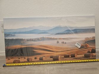 HGUAOA Nature Canvas Wall Art - Mountain Landscape Artwork for Walls - Scenery Wall Art with Forest Painting - Rustic Farmhouse Wall Decor for Living 