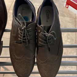 Gray Leather Shoes