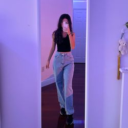 Oversized Denim Jeans🫐