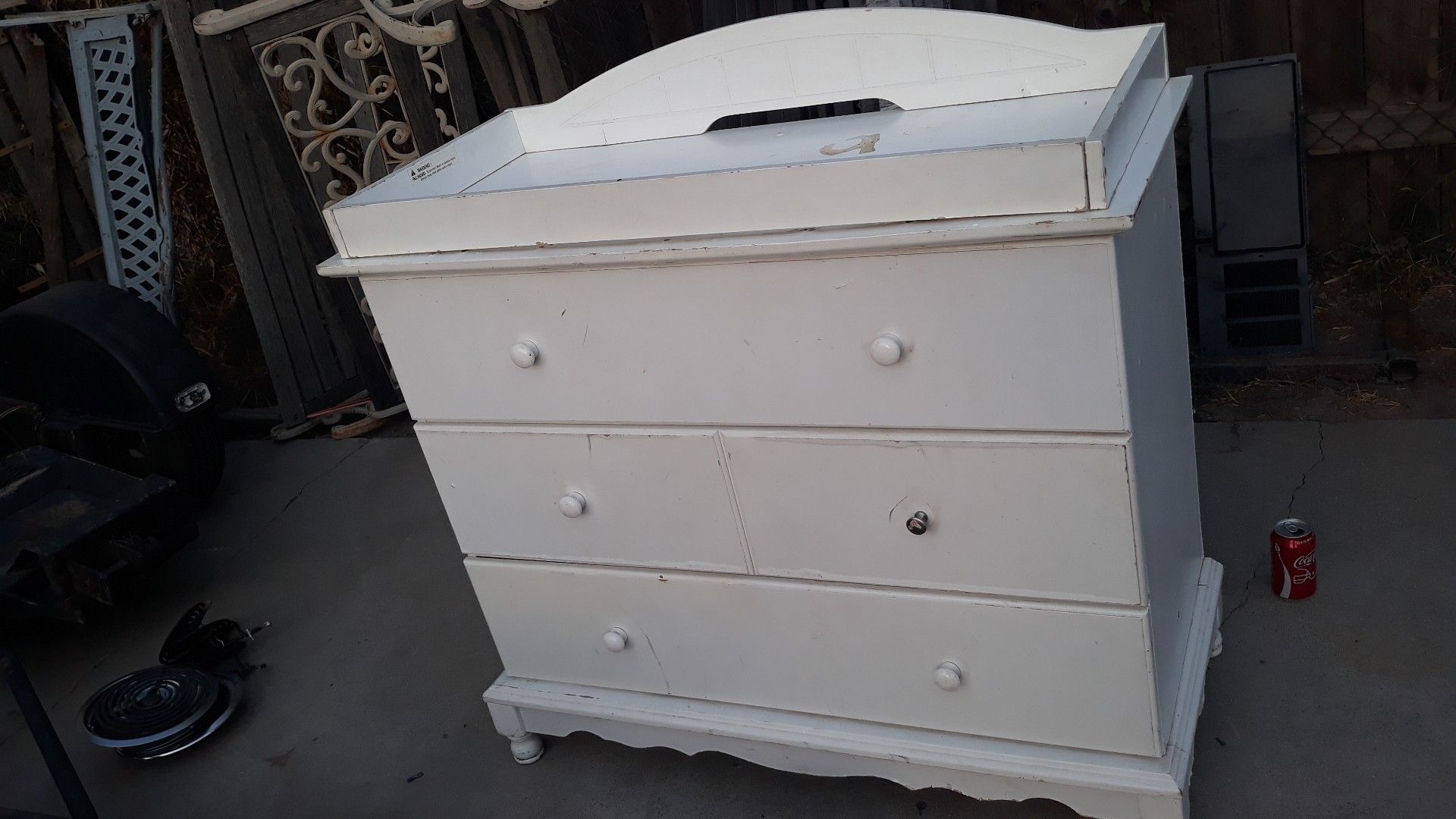 Changing table with dresser