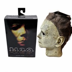 Michael Myers Halloween Latex Costume Mask NECA 7” figure sealed