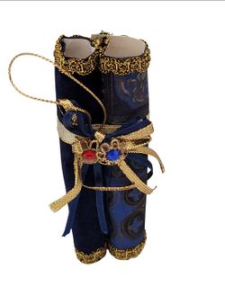 Decorative Torah Scroll Judaica Ornament Decoration for Judaism Holiday Vintage. The product described is a decorative Torah scroll, a traditional and