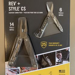 Brand NEW & SEALED!!! Leatherman REV + Style CS Multitool 2-Piece Combo Pack