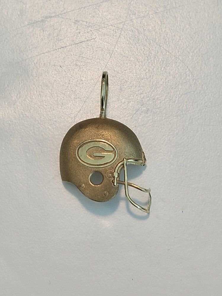 1989 Green Bay Packers 14k Gold Football Helmet Pendant
