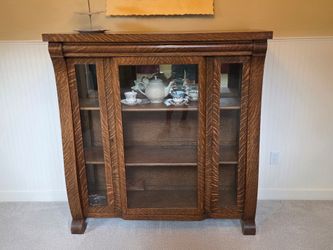 Antique Oak China Cabinet
