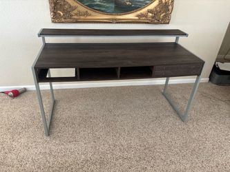 Wooden computer desk