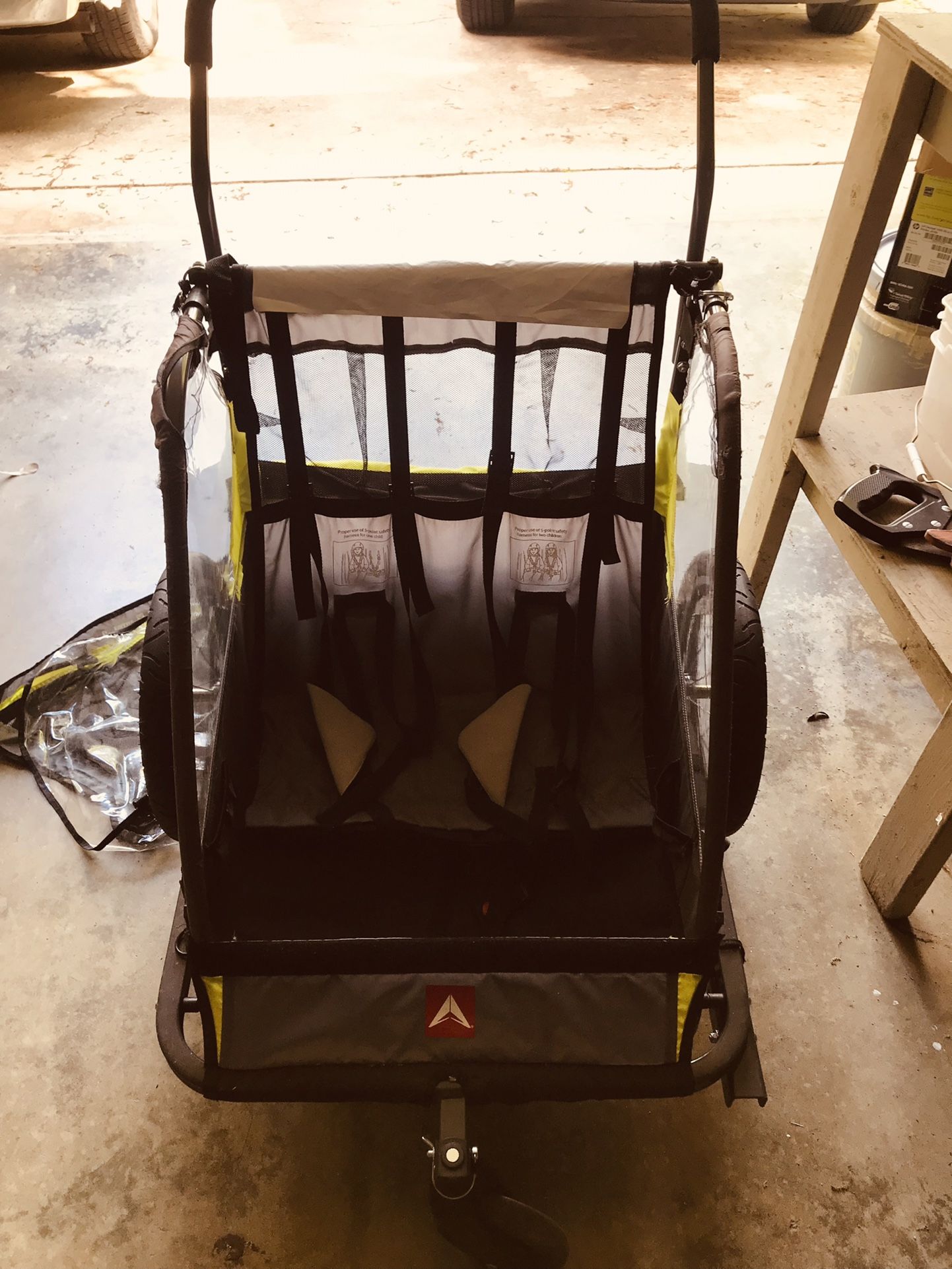 Allen Sports Deluxe 2–Child Bicycle Trailer & Stroller