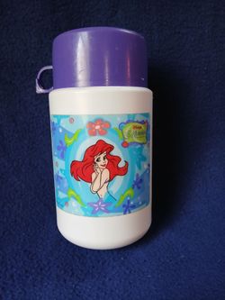 Vintage 1990's Disney The Little Mermaid Ariel Plastic Thermos