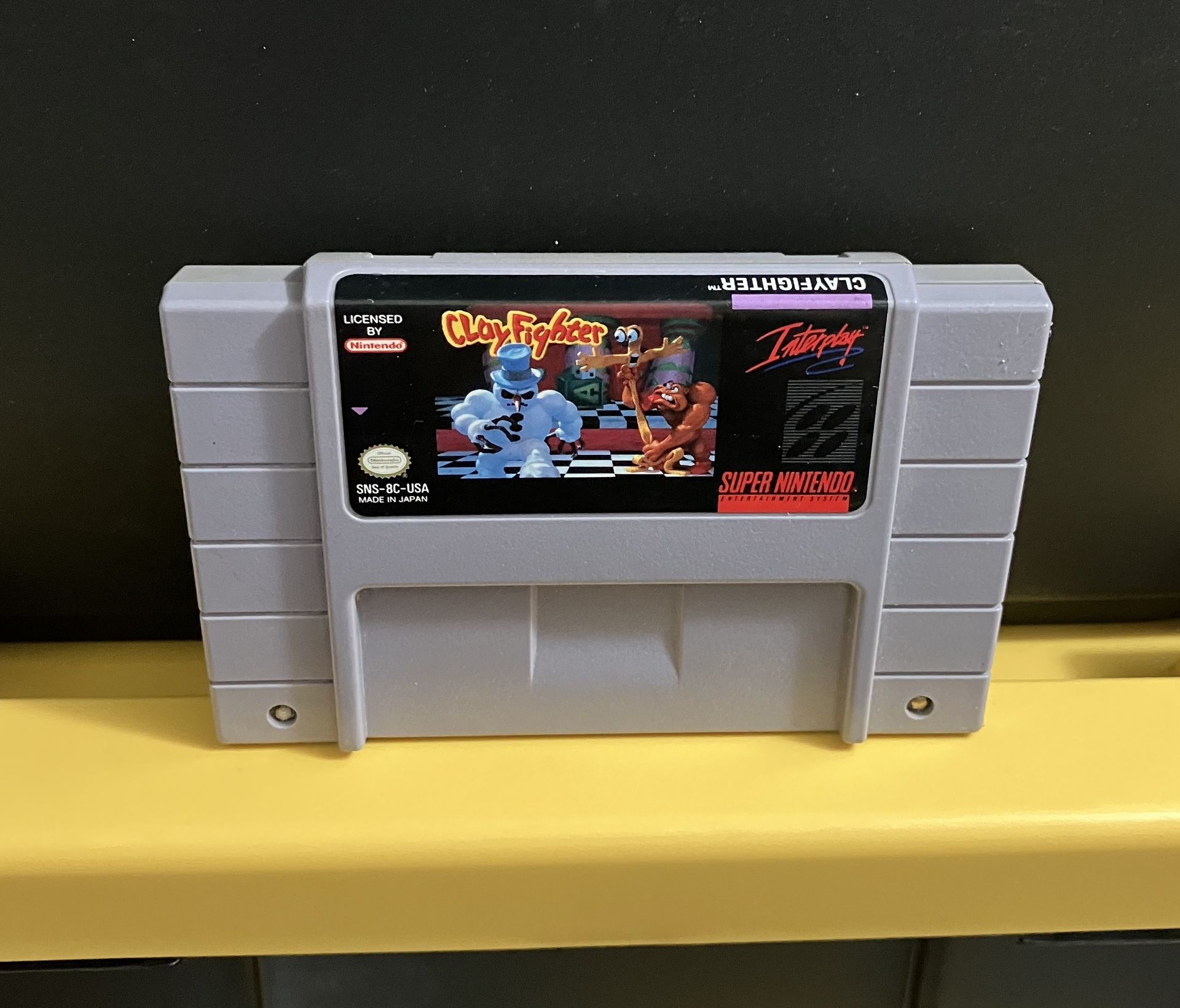 Clay Fighter for Super Nintendo SNES console system game Clayfighter 1 Cartridge 