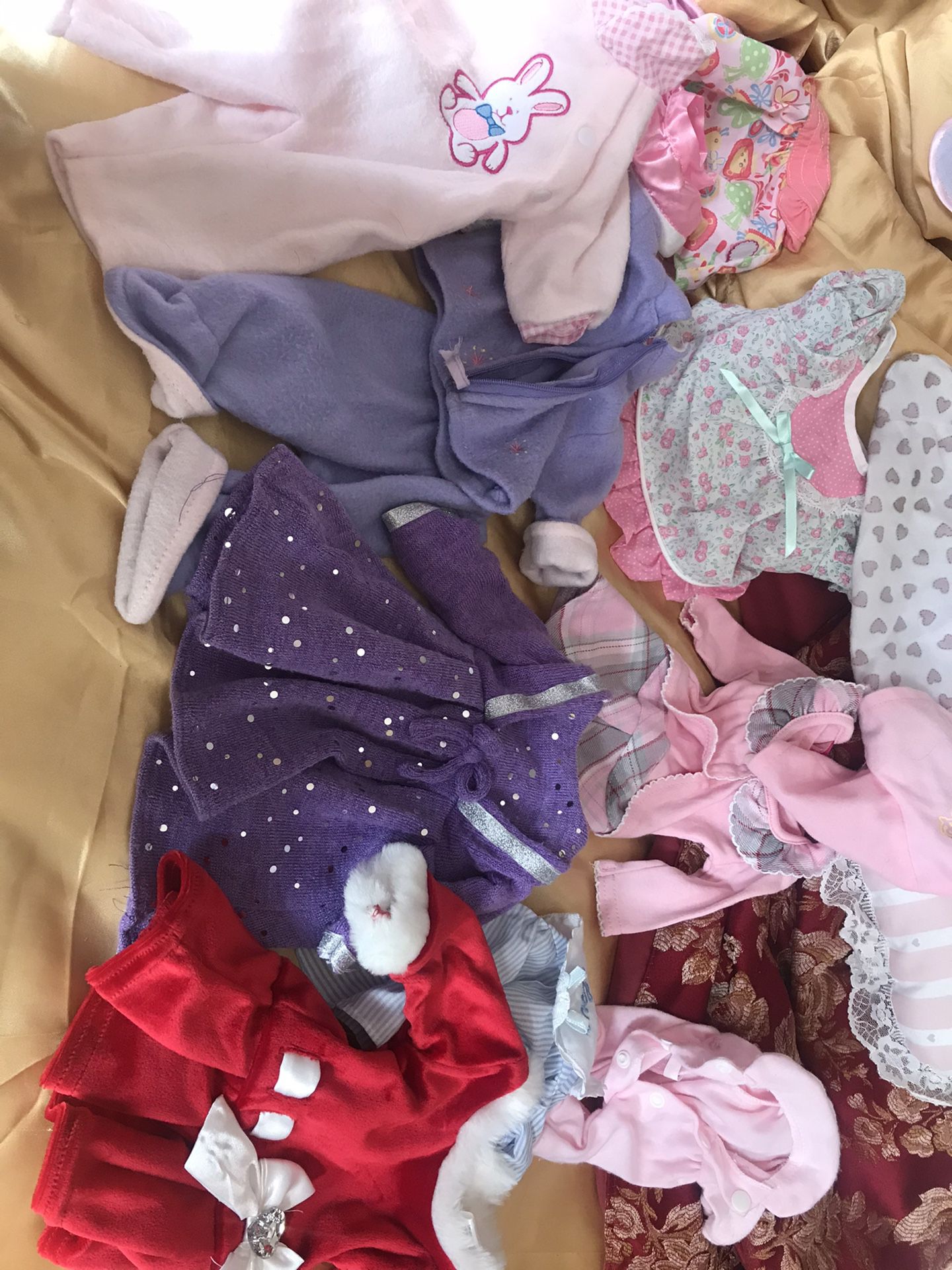 Baby doll clothes and American girl doll size clothes